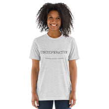 Load image into Gallery viewer, Uncooperative T-Shirt (Oatmeal &amp; White Spec)