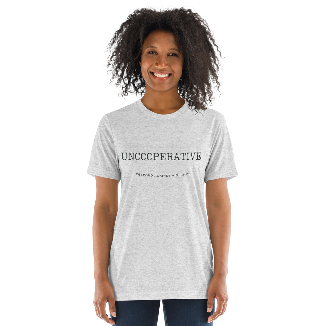 Uncooperative T-Shirt (Oatmeal & White Spec)